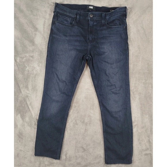 PAIGE Other - Paige Mens Lennox Jeans Stretch Dark Wash Denim Mens 34x28 Slim Fit EUC